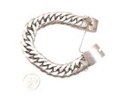 Vintage Mexico Taxco 925 Sterling Silver Chunky Cuban Link Bracelet 60g