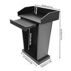 Presentation Stand Black Wooden Lectern Podium Pulpit Church Conference Lectern