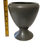 Vintage Mccoy Floraline Pottery Planter Vase 433 Goblet Gray Pedestal Usa Modern
