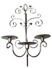 Vintage Large Brass Triple Candlestick Wall Sconce Candle Holder 24   x 12   