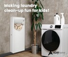 Adirhome Built-in Wall Laundry Room Hamper 38 19  Steel Rectangle White W  Lid