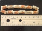    vintage Chinese Carved Floral Ceramic Bead Bracelet