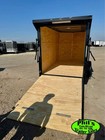 6x12 Cargo   Enclosed Trailer Upgraded  080 Screwless Exterior   Rear Wing