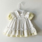 Vintage Mayfair Baby Girl Dress Apron Floral Lace Trim Cottagecore 12m    read