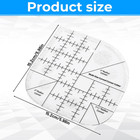 Multifunctional Acrylic Curved Corner Cutter Ruler For Quilting And Patchwork