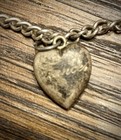 Antique Victorian Sterling Silver 925 Puffy Heart Charm Only