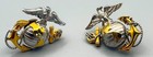 Vietnam War 1 20 10k Gold   Sterling Usmc Officer Ega Collar Set Great Shape