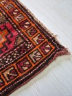 Antique Kars Yastik Wool Rug Fragment 22 x35   80yo Handwoven Tribal Weaving