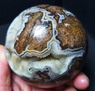 Top 717g Natural Polished Banded  Agate Stone Geode Healing Aa3571