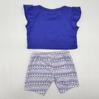 Build A Bear Blue Believe White Glitter Heart Girl Teddy Girl Clothes Outfit Set