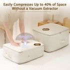 4 Pack Ultra Space Saving Self Compression Organizer Comforter Storage Bag Wi   