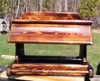 Very Large Handmade Cedar Wood Square Post Mount Bird Feeder tbnup  1b