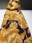 Vintage International Passport Italian Silk Tie Necktie   Maroon Gold Floral Usa