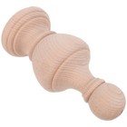Friendly Khaki Wood Railing Post Cap For Staircase With Seam Concealing