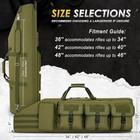 Dulce Dom Double Rifle Case 42 Inch Soft Gun Bag Tactical Backpack - Green