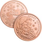 1 Oz Golden State Mint Copper Round 2026 Santa  999 Fine - Tube Of 20
