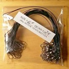 24ct 6  Black Steel Coated 7 Strand Braided Fishing Leaders Snaplock 30lb