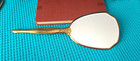 Vintage Gold Tone Hand Held Vanity Mirror