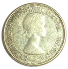 1957 50c Fifty Cents Silver Coin Canada Half Dollar Km  53