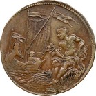 Ngc Au55bn  1674-dated  Belgium Bronze Brussels Jeton