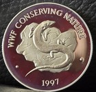 Bermuda 1997 Silver Dollar Proof - World Wildlife Fund - Deep Cameo
