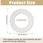 2 Pack Round Door Knob Hole Cover Plates White Metal Interior Door Repair Filler