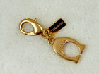 Coach New York   Mini Keychain Bag Charm Fob   Signature Monogram C Style   Nwot