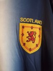 Men s Scotland Football Soccer Jersey Size Small Blue And White