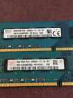 16gb Lot Of 2 Sk Hynix  2x8gb  2rx8 Pc3-12800u Ddr3-1600 Desktop Memory Ram