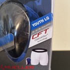 Mueller Athletic Support Shorts W flex Shield Cup  White blue  Youth Large Nib