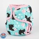 Hibaby One Size Cloth Diaper Cover Snap With Double Gusset  hedgehog 