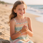 Gifts For Girls Kids - 5pcs Colorful Beaded Initial Bracelets For Girls  Cute St