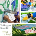Artufting Tufting Gun Starter Kit W Carpet Trimmer   Rug Making Kit  6459a7g