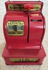 Vintage Red Uncle Sam   s 3 Coin Register Bank  Saving Box  The Dobs Co 