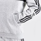 New Adidas Itasca Originals Fleece Hoodie Boy   s Sweatshirts Size Xl  Gray Hf2649