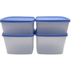 Tupperware Square Round Freezer Safe Containers 400 Ml  800 Ml Nos Set Of 4