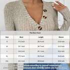 Women s V Neck Knitted Bodysuit Bodycon Long Sleeve Romper Jumpsuit Leotard Tops