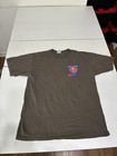 Vintage Miller Brewing Shirt Large Brown Military Americana Beer 90s Combat War