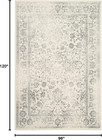 Safavieh Area Rug 8x10 - Adirondack Collection - Large - Ivory   Silver  Distres