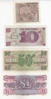 Military Issue Bank Notes  Lot Of 4  All Different  Xf   unc