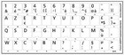 French Azerty Keyboard Sticker Non Transparent White