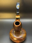 Vintage Neerup Nos Unsmoked Danish Blasted Bent Egg W  Boxwood Tobacco Pipe
