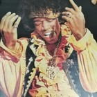 Vintage 1991 Jimi Hendrix Poster Are You Experienced Concert Guitar Fire Read