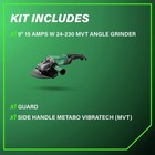 Metabo Hpt 646467420 120v 15 Amp W 24-230 Mvt 9  Corded Angle Grinder New