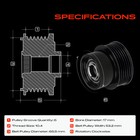 Alternator Clutch Pulley For Volvo Xc60 Xc90 S60 Xc70 Land Rover 6 Grooves Cw