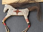 Sacred Native Am  Sioux Beaded Horse Leather Fetish   Very Old 