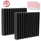 12pcs Acoustic Foam Soundproof Panels Wall Tiles Brick Noise Proof Studio 12x12