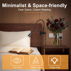 1 Pcs Led Clip On Reading Light For Bed Headboard  3 Color Dimmable Stepless