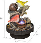 Indoor Tabletop Water Fountain Led Desktop Feng Shui Relaxation Home Decor