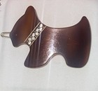 Vintage Scotty Dog French Barrette Rhinestone Collar